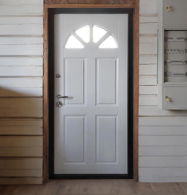 Остекленная дверь с МДФ RAL Остекленная дверь с МДФ RAL