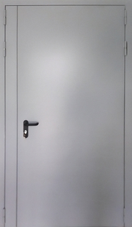Металлическая противопожарная дверь с узкой дополнительной створкой