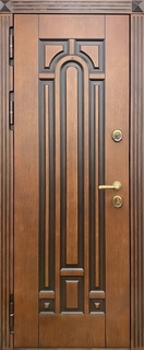 Стальная узкая дверь с терморазрывом и отделкой МДФ со шпоном Стальная узкая дверь с терморазрывом и отделкой МДФ со шпоном