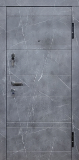 Стальная квартирная дверь с отделкой МДФ ПВХ «мраморная плита» Стальная квартирная дверь с отделкой МДФ ПВХ «мраморная плита»