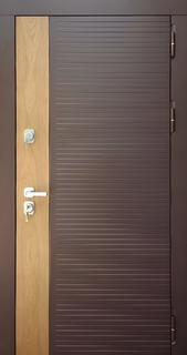 Утепленная входная термодверь с комбинированной отделкой МДФ Утепленная входная термодверь с комбинированной отделкой МДФ