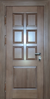 Входная уличная дверь с терморазрывом (МДФ шпон с псевдофиленкой)